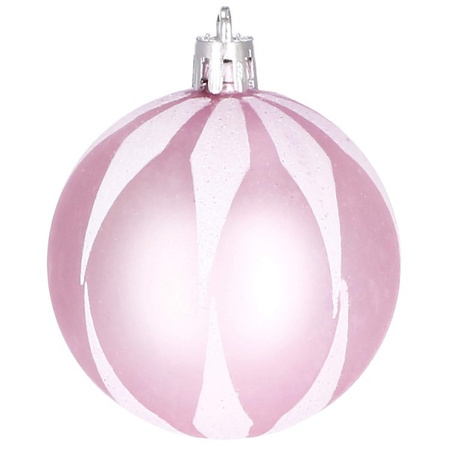 Bombki choinkowe 77 szt. ozdoby świąteczne różowy