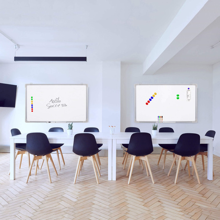 Tablica suchościeralna magnetyczna biała 90x60 cm