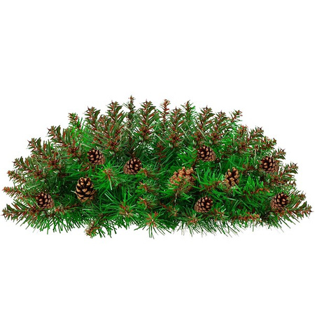 Stroik sztuczny na drzwi z naturalnymi szyszkami 45 cm wieniec świąteczny, wianek, zielony