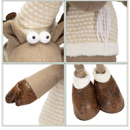 Świąteczny renifer 110 cm ozdoba pod choinkę figurka dekoracja bożonarodzeniowa