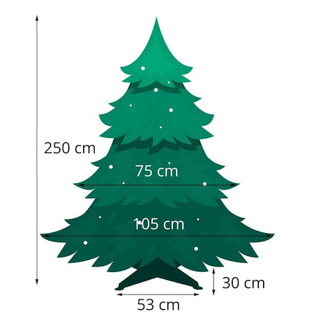 Choinka sztuczna 250 cm sosna diamentowa slim jak żywa