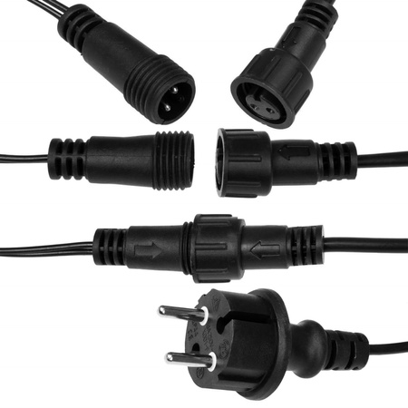 Lampki choinkowe 500 led biały zimny + niebieski flash 31,5 oświetlenie świąteczne IP44