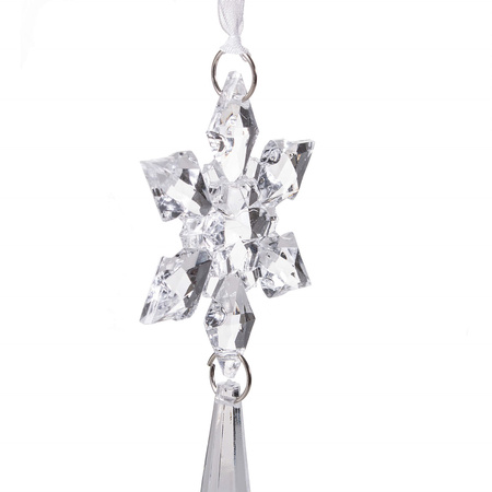 Zawieszki choinkowe kryształki sopelki na choinkę 13 cm ozdoby świąteczne 10 szt.