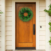 Stroik sztuczny na drzwi z naturalnymi szyszkami 45 cm wieniec świąteczny, wianek, zielony