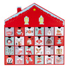 Kalendarz adwentowy, świąteczny 24 szufladki do uzupełnienia, domek, multikolor
