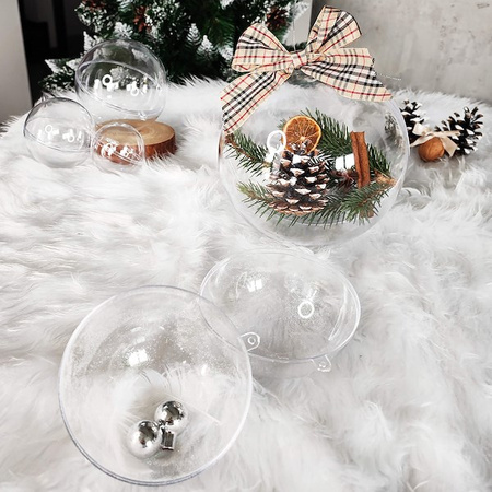 Bombka akrylowa 16cm kula plastikowa decoupage