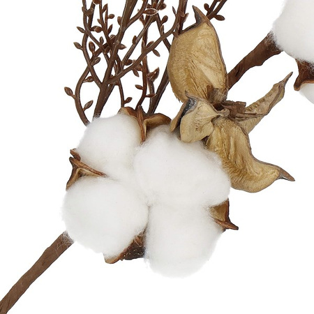 Gałązka świąteczna sztuczna dekoracja do stroika bawełna 37 cm