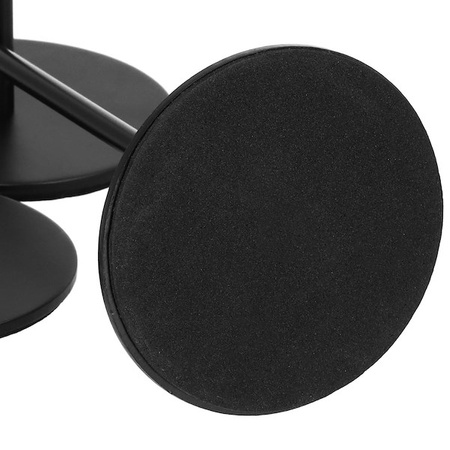 Świeczniki metalowe zestaw 3 szt. lichtarze czarne