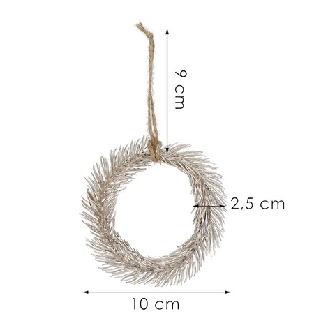 Zawieszka choinkowa wianek ozdoba świąteczna 10 cm