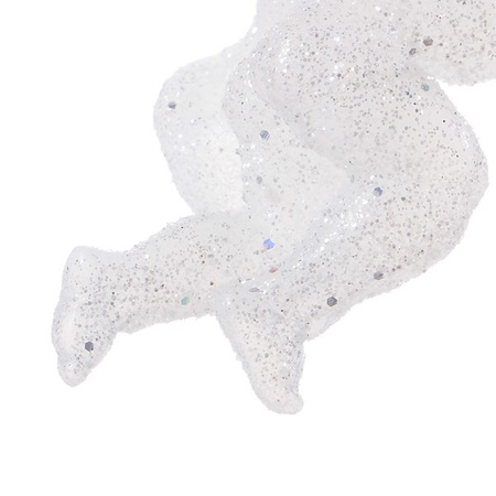 Zawieszka choinkowa biały aniołek na choinkę 13 cm