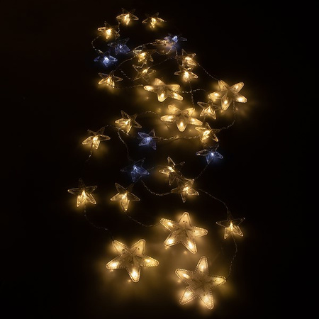 Kurtyna świetlna 180 led girlanda gwiazdki, lampki wewnętrzno-zewnętrzne sople ciepły biały + zimny biały flash