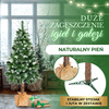 Choinka na pniu sztuczna 140 cm sosna diamentowa ośnieżona jak żywa premium