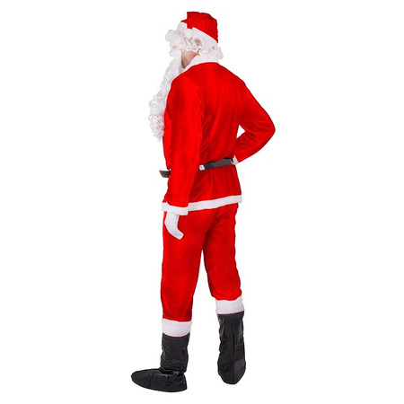 Strój Mikołaja 12 elementów z workiem i brzuchem, kostium czerwony