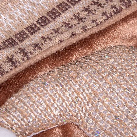 Świąteczna skarpeta na prezenty Mikołaj 45 cm brązowy