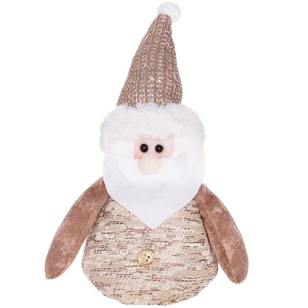 Mikołaj 22cm ozdoba świąteczna, krasnal świąteczny, gnom brązowy