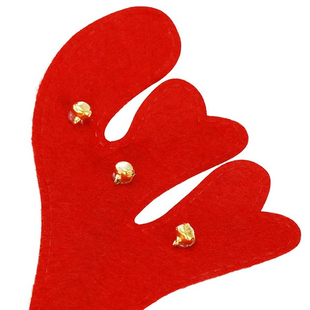 Opaska na głowę rogi renifera świąteczna ozdoba z dzwoneczkami