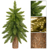 Choinka na pniu 90 cm sztuczna jodła zielona jak żywa