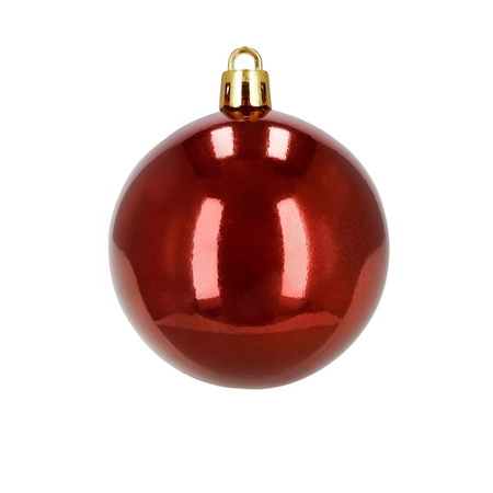 Bombki choinkowe, zawieszki zestaw 40 szt. dekoracje świąteczne do stroika, nietłukące bordowo-czerwone