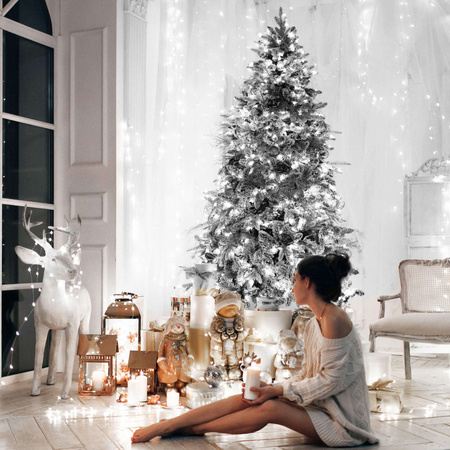 Lampki choinkowe 200 led biały zimny 12,5 m oświetlenie świąteczne IP44