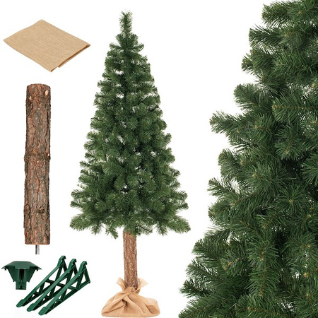 Choinka na pniu 160 cm sztuczna sosna drzewko bożonarodzeniowe
