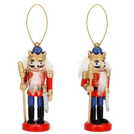 Zawieszki choinkowe 3 sztuki dziadek do orzechów drewniane ozdoby świateczne