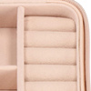 Kufer, szkatułka na biżuterię ekoskóra 10x10x5 cm różowy organizer z przegródkami