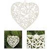 Zawieszka choinkowa serce ażurowe dekoracja na choinkę 9 cm kremowa