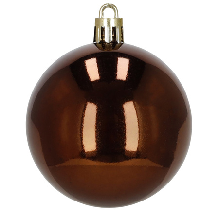 Bombki choinkowe, zestaw 37 szt. dekoracji do stroika, nietłukące złoto-brązowe