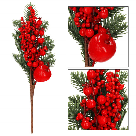 Gałązka świąteczna sztuczna dekoracja do stroika 32 cm