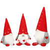 Zestaw skrzatów 3 szt. skrzaty 22-32cm krasnal świąteczny, gnom szary czerwony