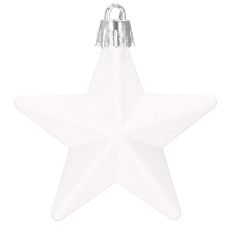 Bombki choinkowe 105 szt. ozdoby świąteczne zestaw biały, czerwony