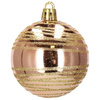 Bombki choinkowe rose gold 24 szt. różowy 6cm zestaw choinkowy