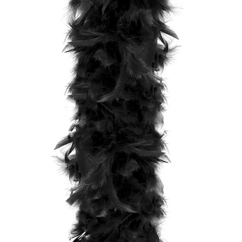 Boa z piór naturalnych 180 cm łańcuch na choinkę, ozdoba świąteczna czarny
