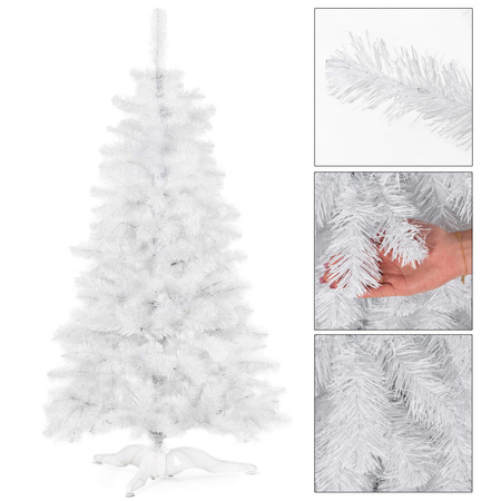 Choinka sztuczna jodła biała 180 cm nowoczesna jak żywa, ze stojakiem