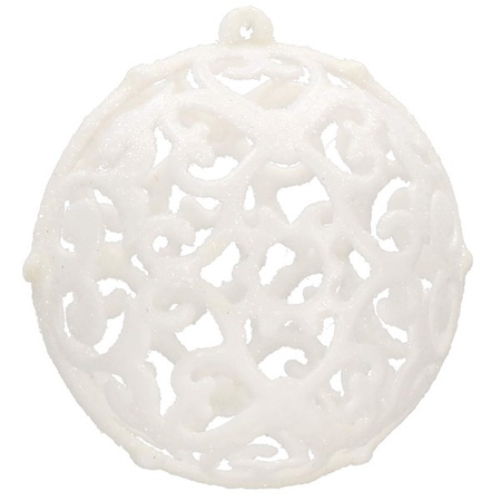 Bombki choinkowe 100 szt. biały zestaw choinkowy