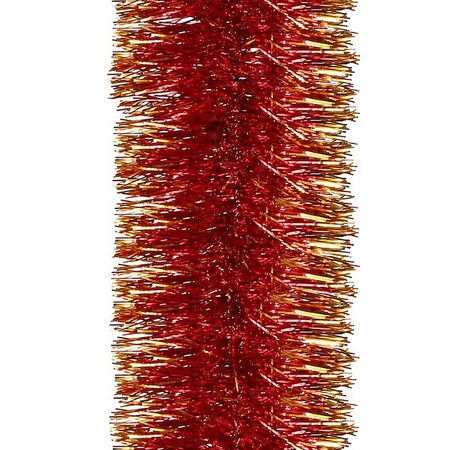 Łańcuch na choinkę 6m czerwono-złoty girlanda choinkowa, średnica 10cm