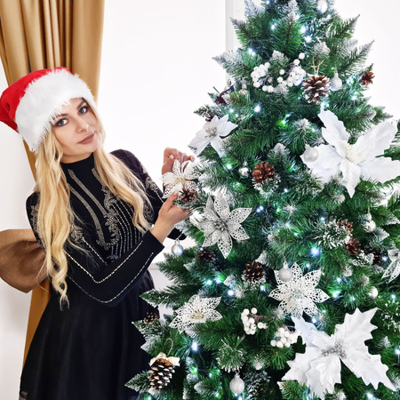 Choinka sztuczna 120 cm sosna diamentowa ośnieżona jak żywa