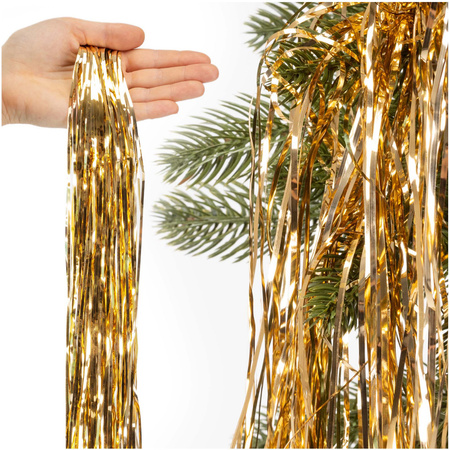Dekoracja świąteczna Włosy Anielskie 100 cm ozdoba na choinkę, złote