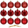 Bombki choinkowe 12 szt. ozdoby świąteczne zestaw 3 cm czerwonE