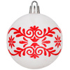 Dekoracje choinkowe, bombki matowe 12 szt. 7 cm ozdoby świąteczne z wzorami, białe