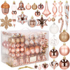 Bombki choinkowe 152 szt. ozdoby świąteczne rose gold