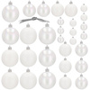 Bombki choinkowe 30 szt. ozdoby świąteczne biały