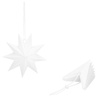 Gwiazda świąteczna papierowa zawieszka choinkowa biała