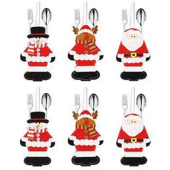 Pokrowce na sztućce 6 szt. świąteczne etui, ozdoba świąteczna