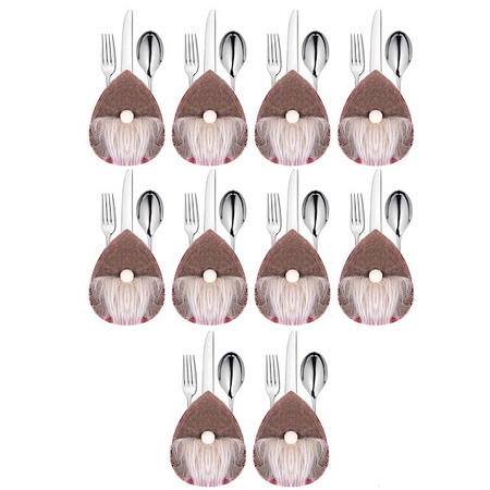 Kieszonka na sztućce 10szt. świąteczne etui, skrzaty ozdoba świąteczna