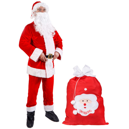 Strój św. Mikołaja zestaw 11 elementowy przebranie świąteczne