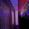 Kurtyna świetlna 300 led girlanda, lampki wewnętrzno-zewnętrzne sople multikolor