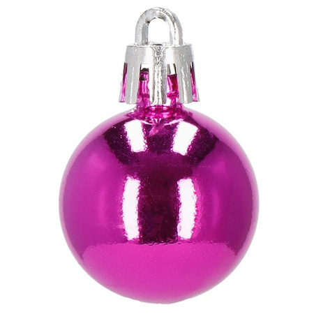 Bombki choinkowe 54 szt. ozdoby świąteczne zestaw 3cm różowe