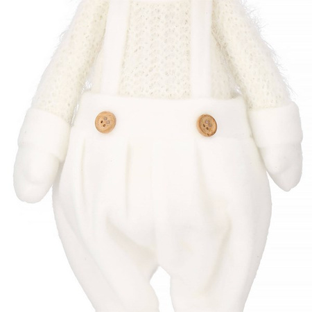 Laleczka 56 cm ozdoba świąteczna, figurka świąteczna, gnom biały