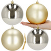 Bombki choinkowe 4 szt. ozdoby świąteczne zawieszki 12 cm szampańskie